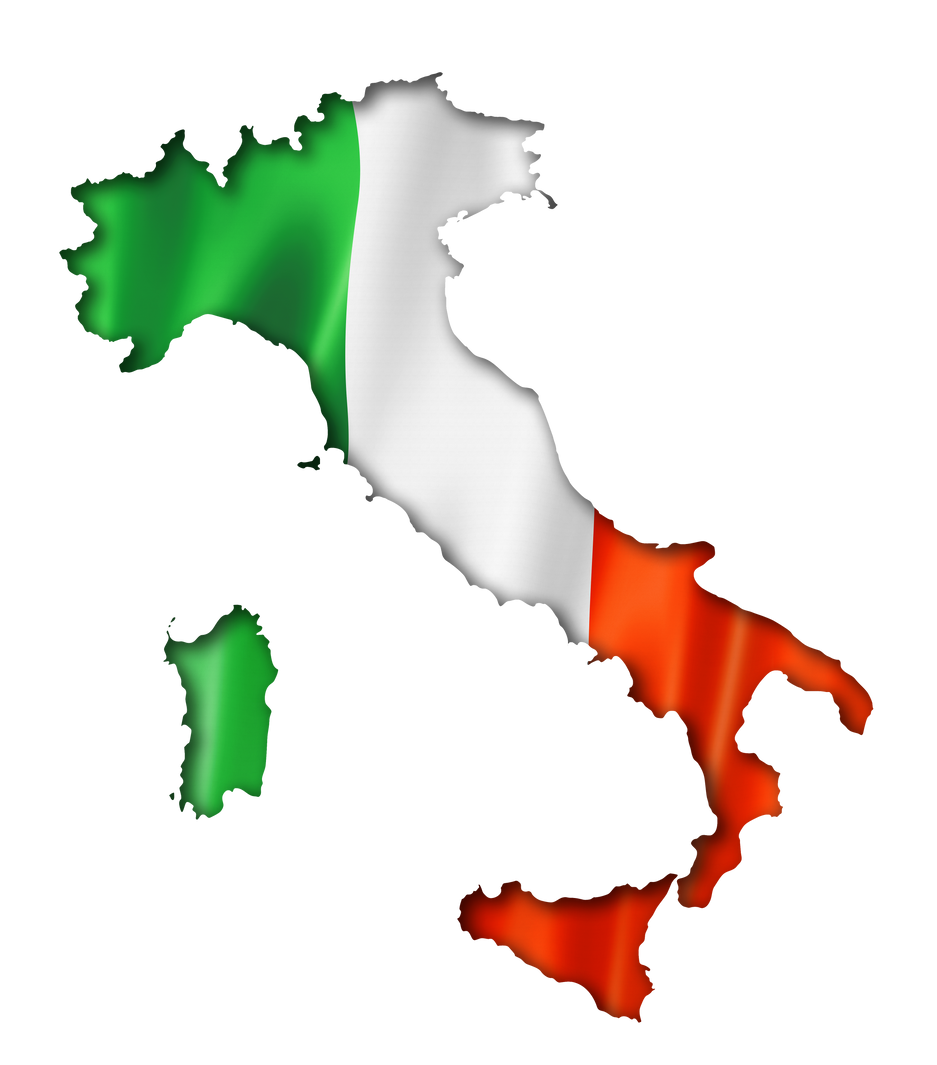 Italian Flag Map